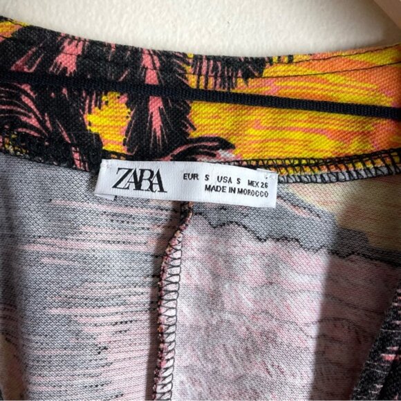 Zara Hawaiian Sunset Printed Jumpsuit Romper size S - Picture 11 of 11